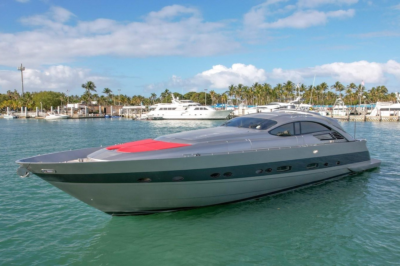 a boat in the water aboard PERSHING 88/07 Yacht for Sale