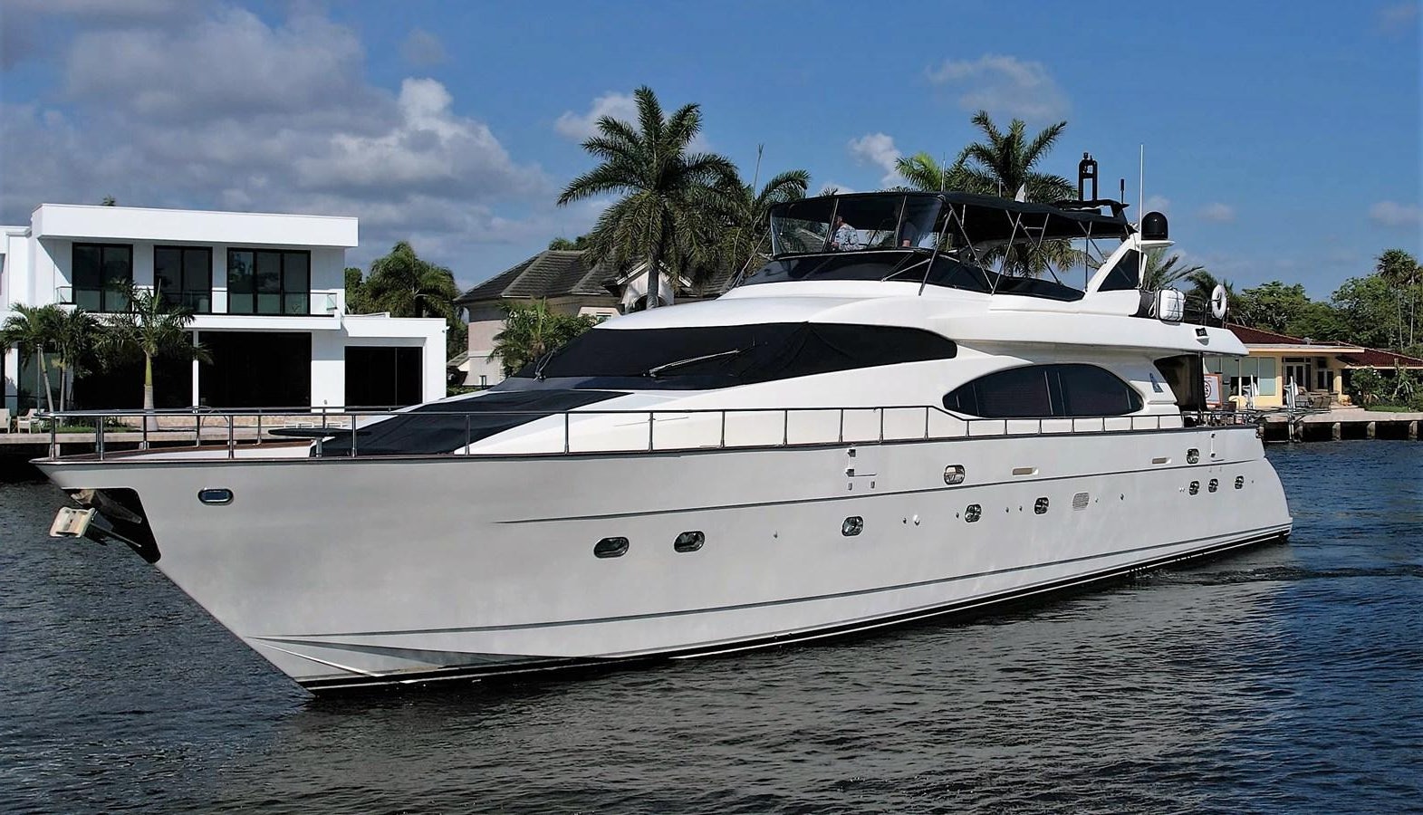 a white yacht on the water aboard 85 AZIMUT ULTIMATE Yacht for Sale