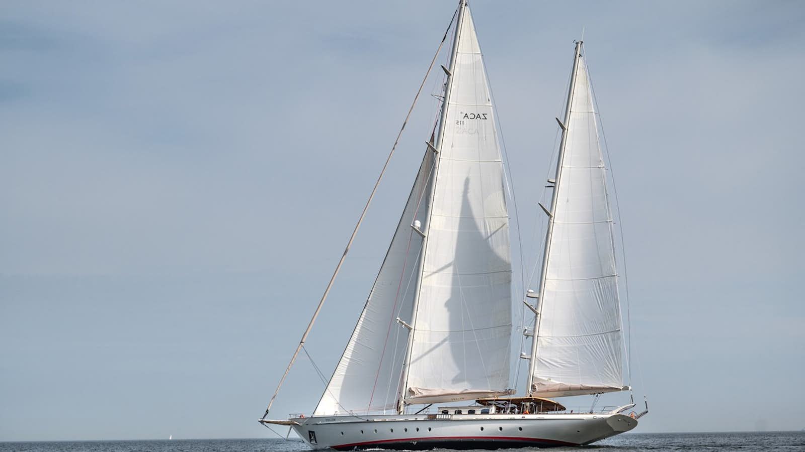 a sailboat on the water aboard ZACA Yacht for Sale