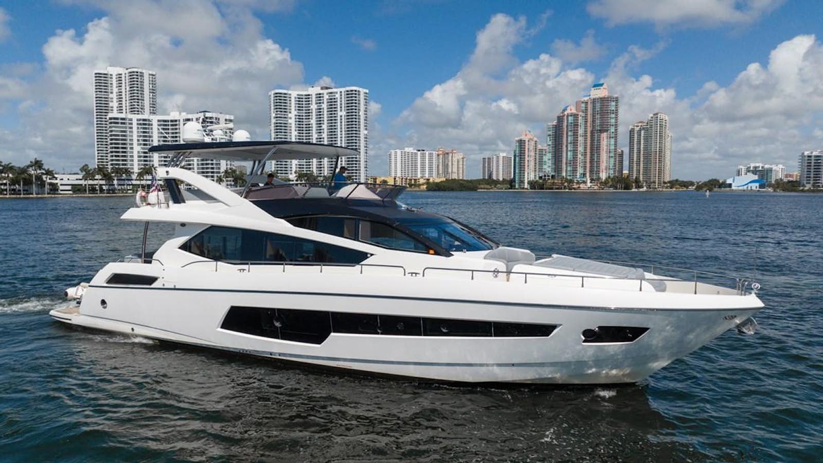 a white yacht in the water aboard SUNSEEKER 75 Yacht for Sale