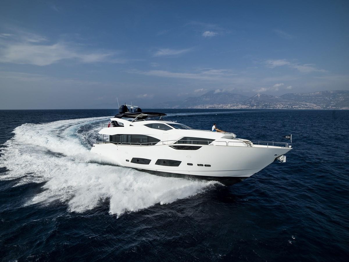 a white yacht on the water aboard 95 YACHT Yacht for Sale