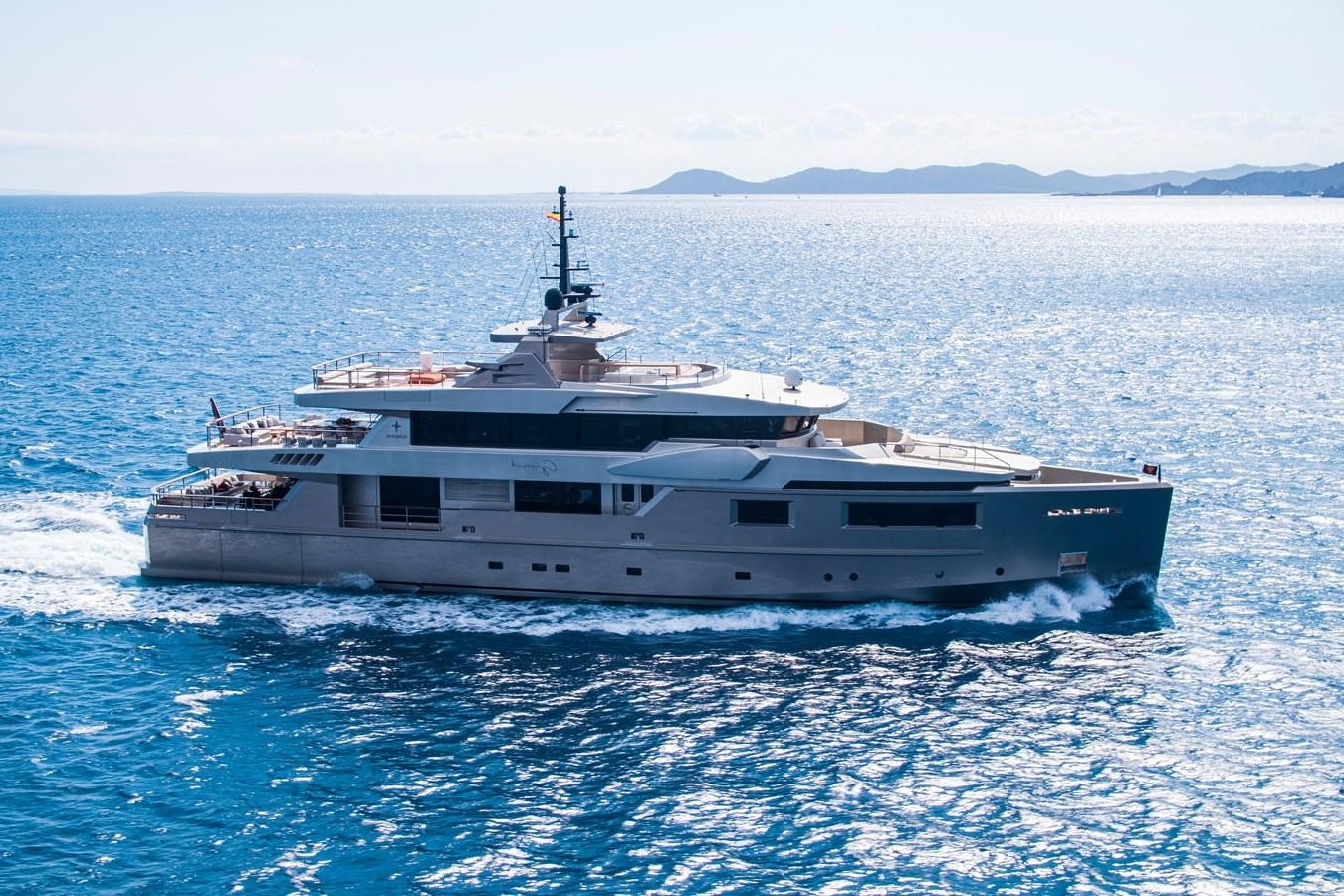 a boat in the water aboard MAVERICK Yacht for Sale