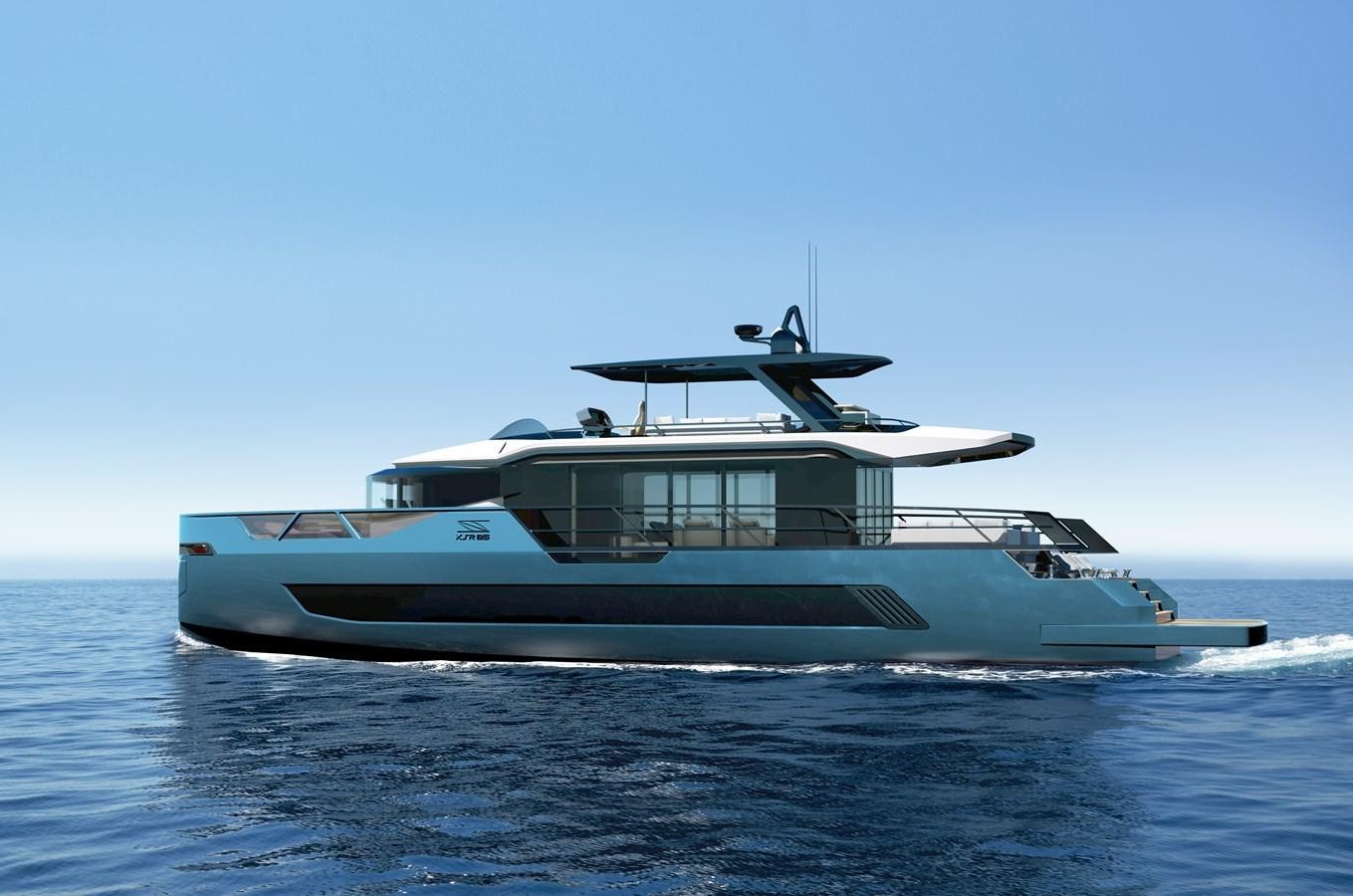 a boat on the water aboard EDGE - XSR 85 #NB201 Yacht for Sale