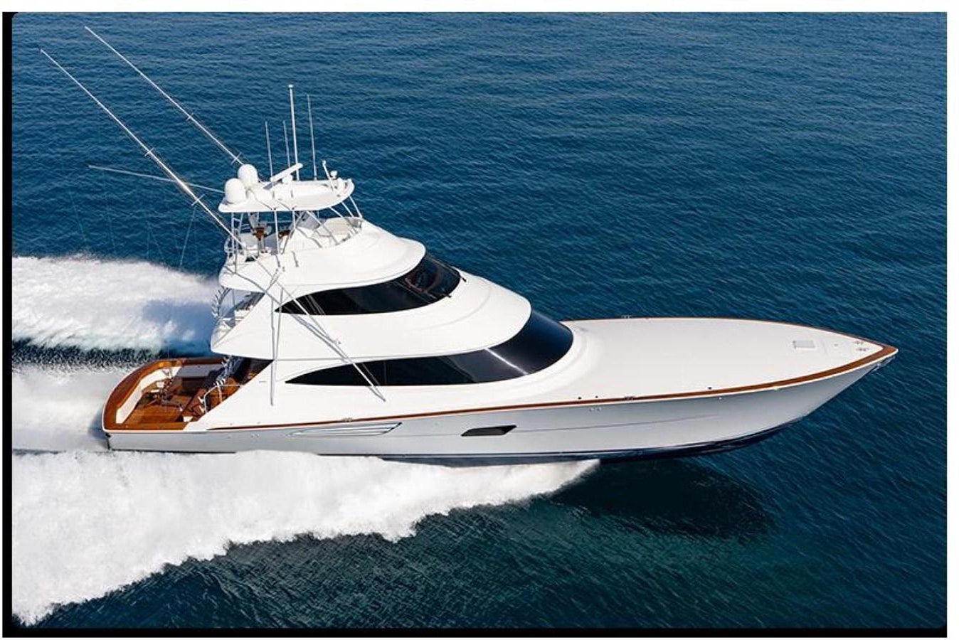a boat on the water aboard NEW VIKING 90 SKYBRIDGE Yacht for Sale