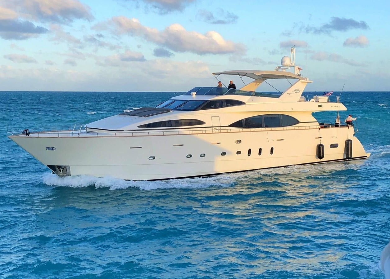 a white yacht in the water aboard REFLECTION Yacht for Sale