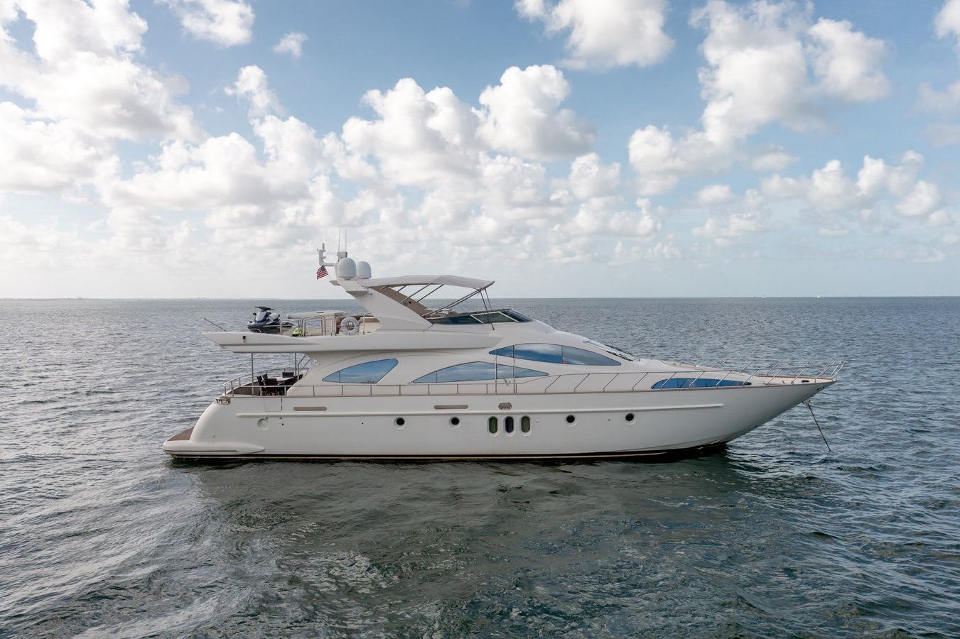 a white yacht in the water aboard AZIMUT 80 2003 Yacht for Sale
