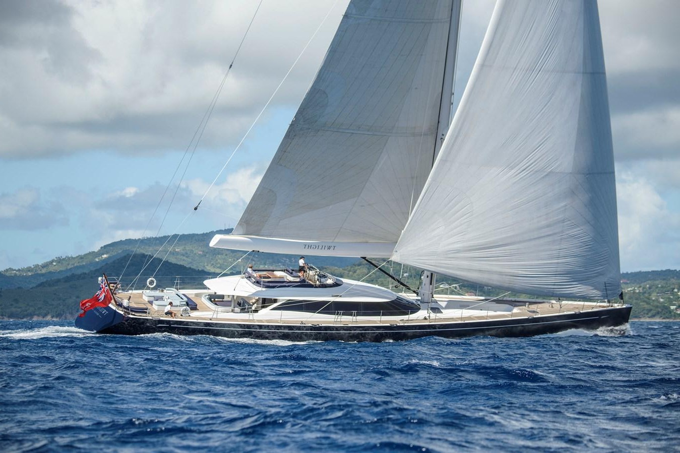 a sailboat on the water aboard TWILIGHT Yacht for Sale
