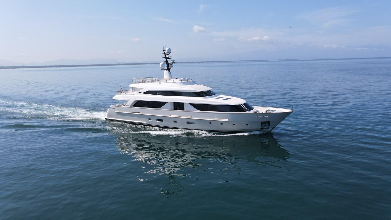 a white yacht in the water aboard NAYA 7 Yacht for Sale
