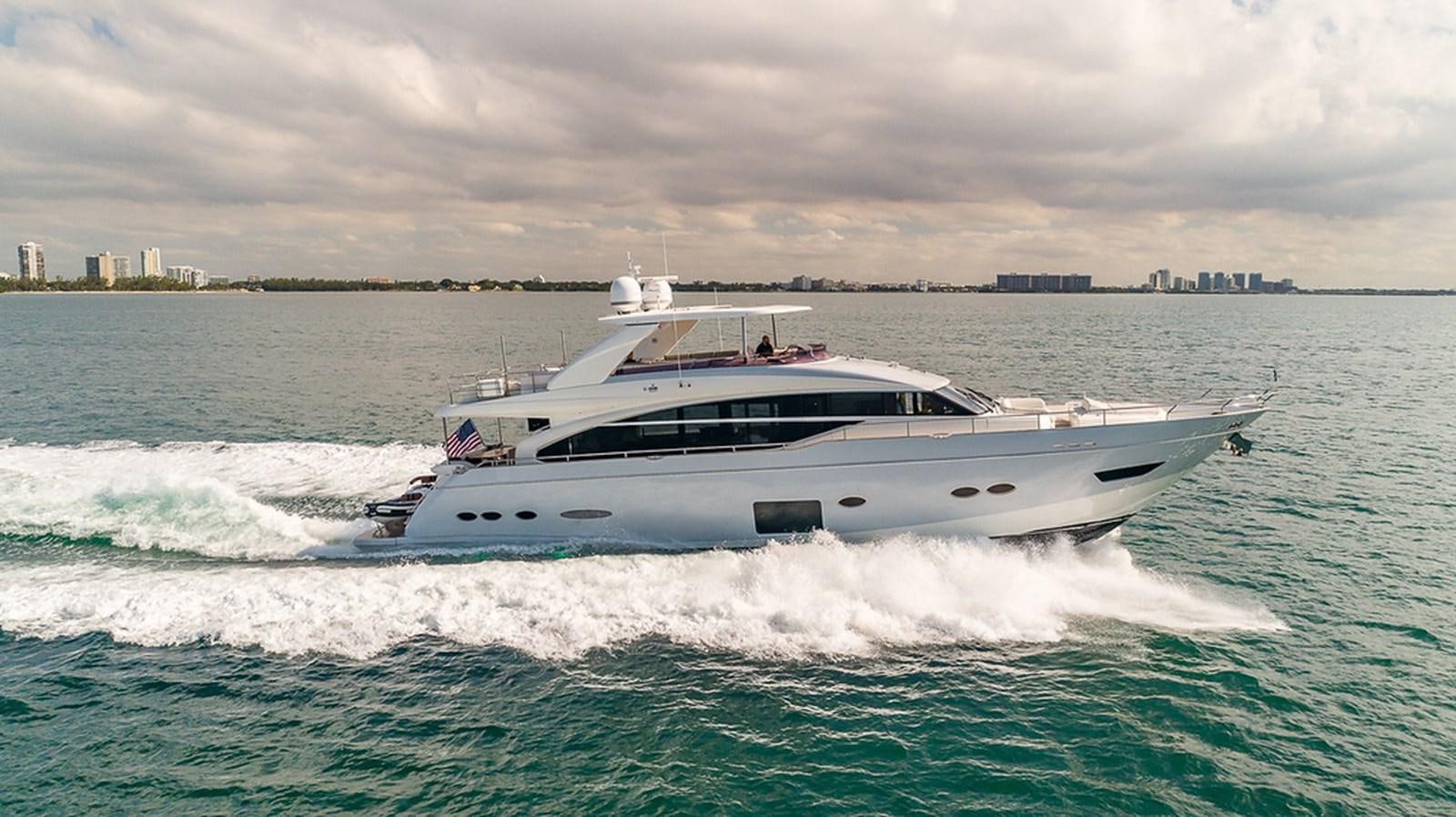 a boat on the water aboard 88' PRINCESS 2015 Yacht for Sale