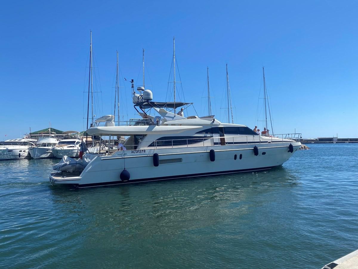 a boat in the water aboard AMADEUS Yacht for Sale