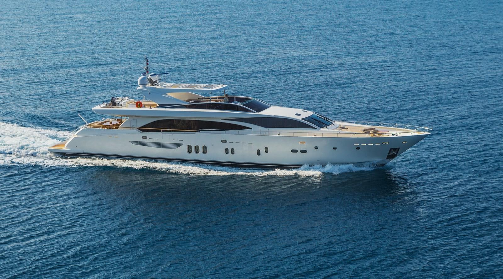 a white yacht in the ocean aboard WATER TOY III Yacht for Sale