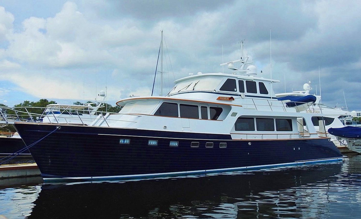 a boat in the water aboard TELEMETRY Yacht for Sale