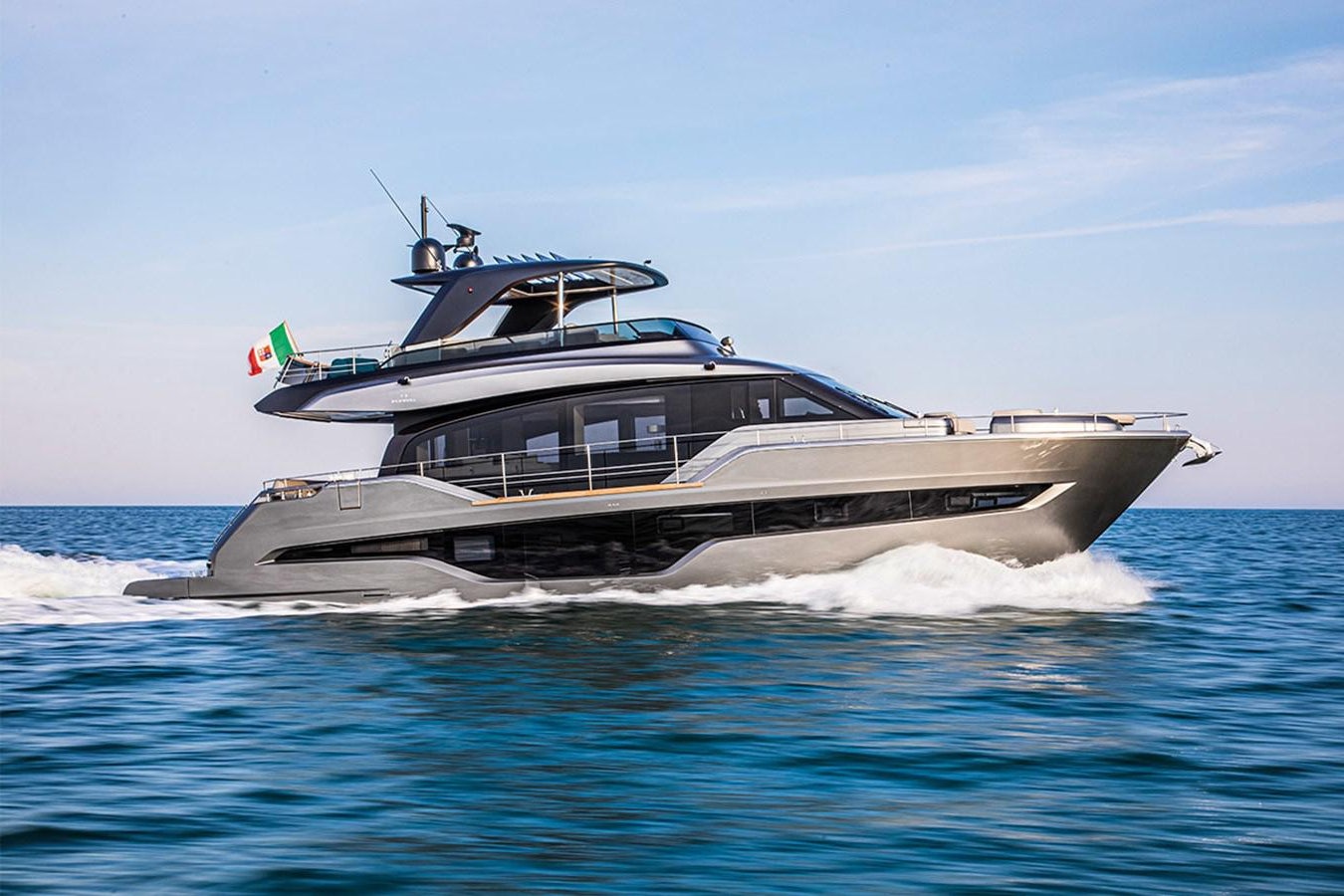 a boat on the water aboard SESSANTASETTE 67 Yacht for Sale