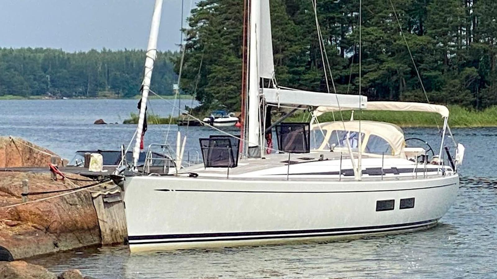 a boat on the water aboard ANNIE Yacht for Sale