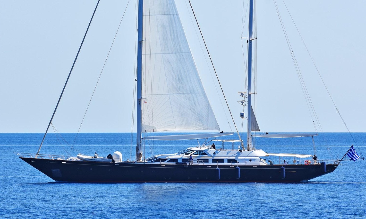 a boat on the water aboard S/Y TAMARITA Yacht for Sale