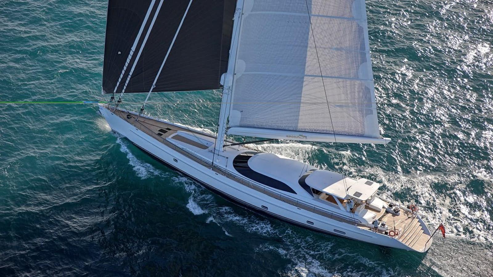 a sailboat on the water aboard ENCORE Yacht for Sale