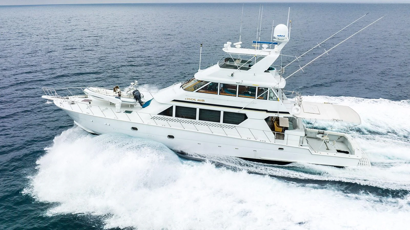 a boat on the water aboard SIR JON II Yacht for Sale
