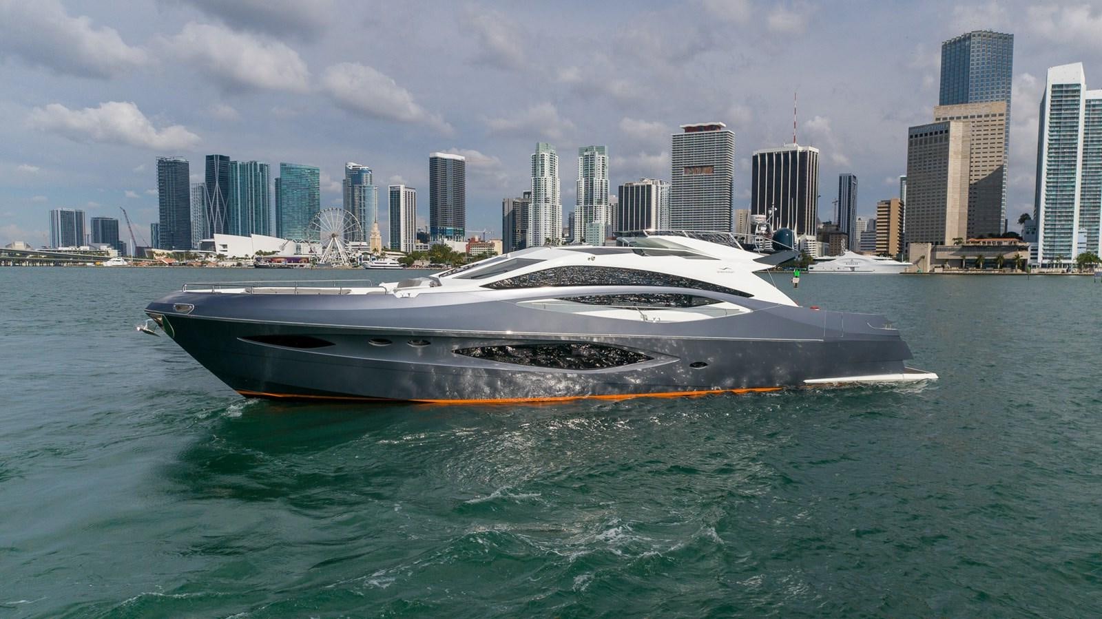 a large ship in the water aboard ADONIS Yacht for Sale