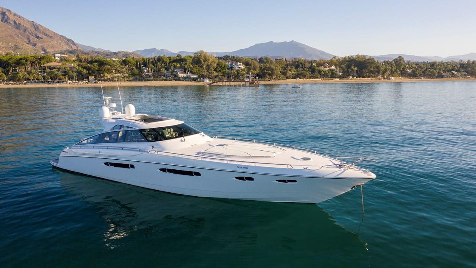 a white yacht in the water aboard 4F Yacht for Sale