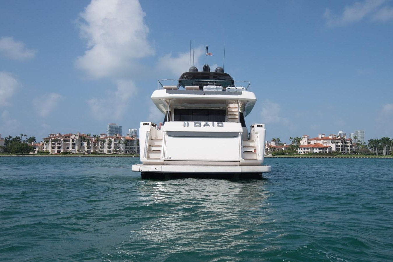 a boat on the water aboard CIAO II Yacht for Sale