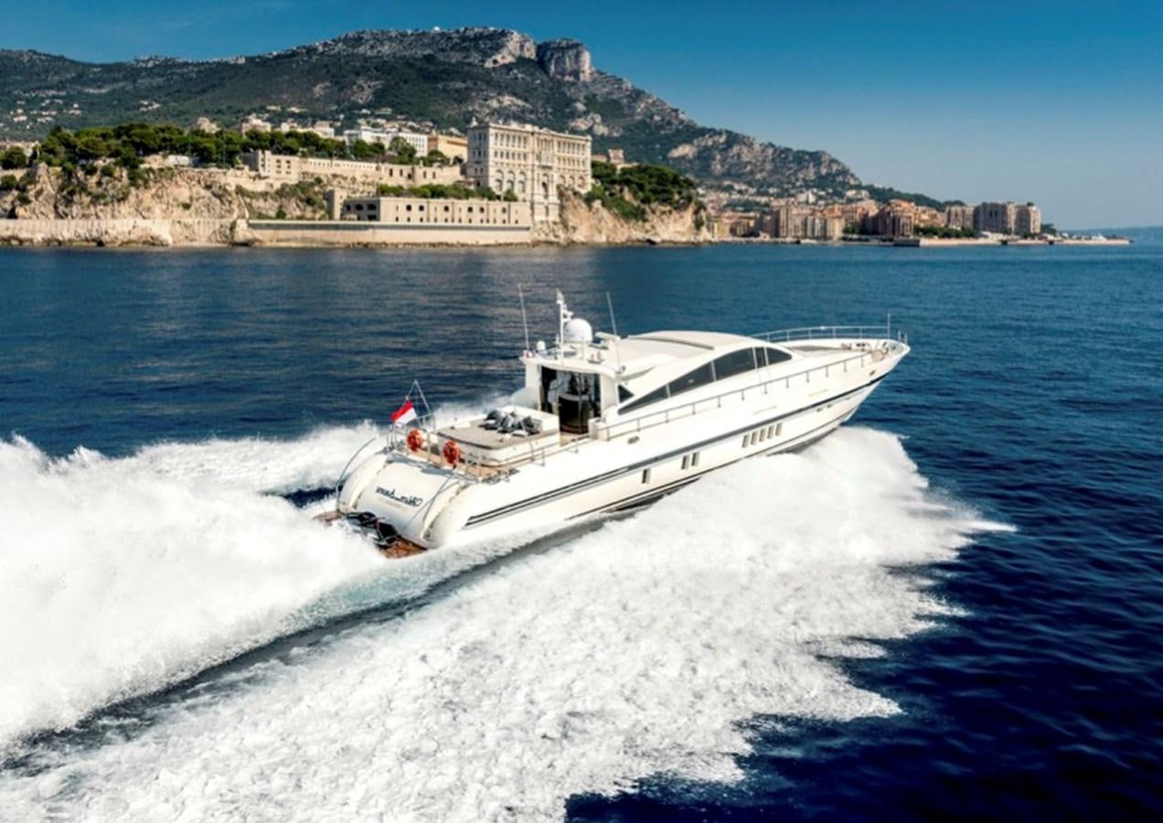 a boat on the water aboard LEOPARD 27M Yacht for Sale