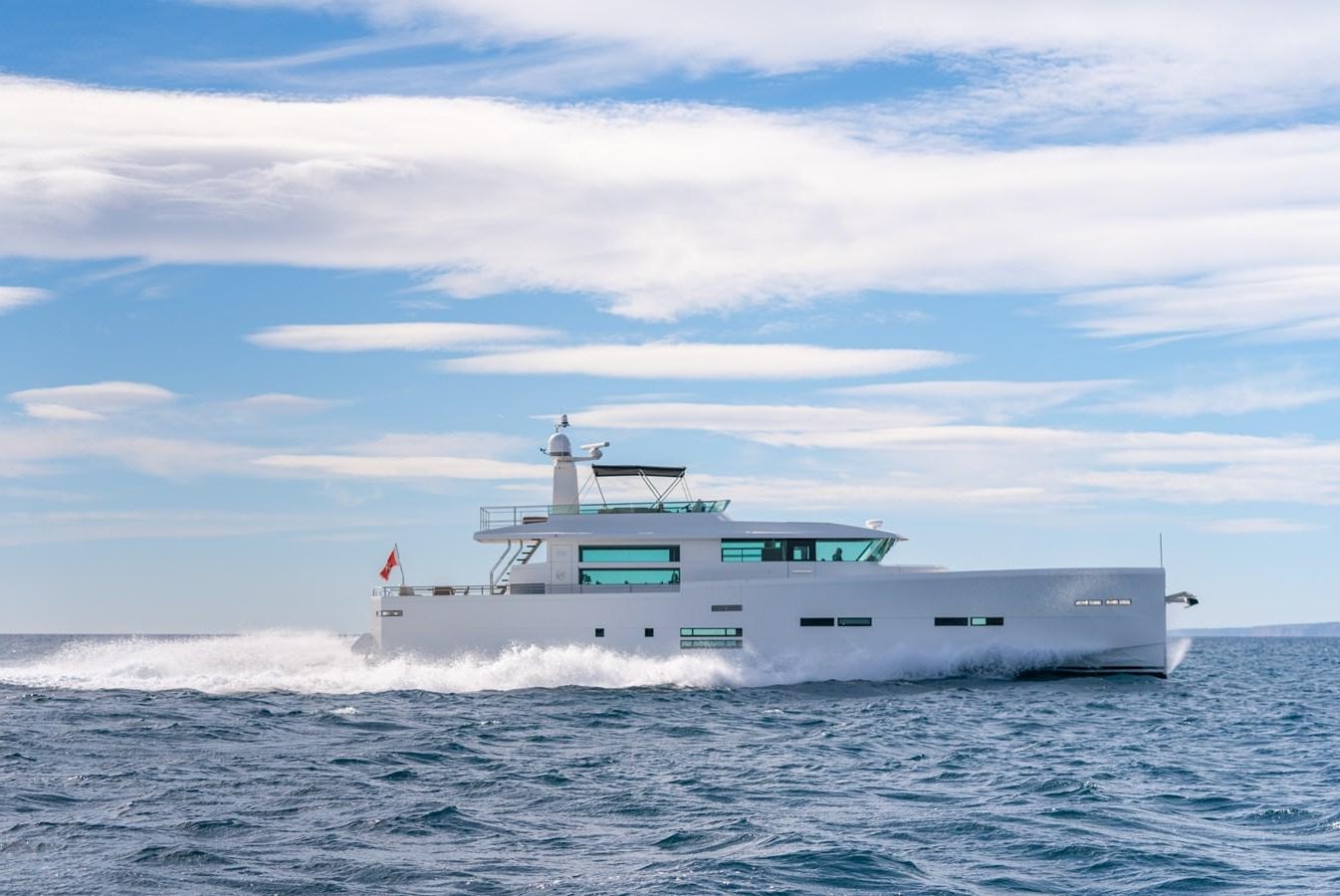 a boat in the water aboard SHOCKWAVE Yacht for Sale