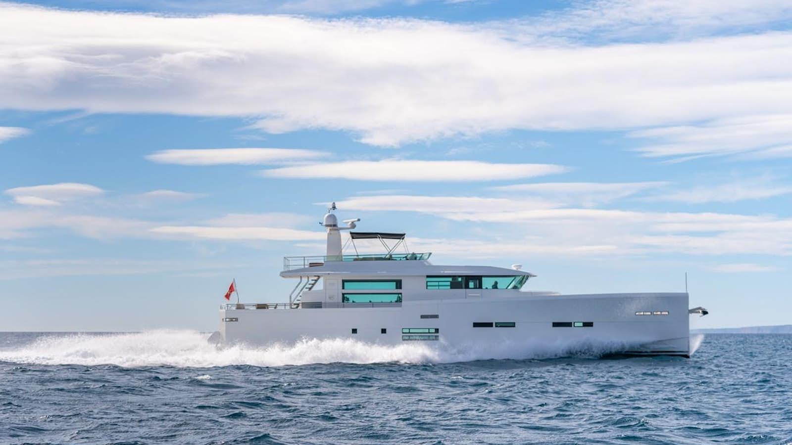 a boat in the water aboard SHOCKWAVE Yacht for Sale