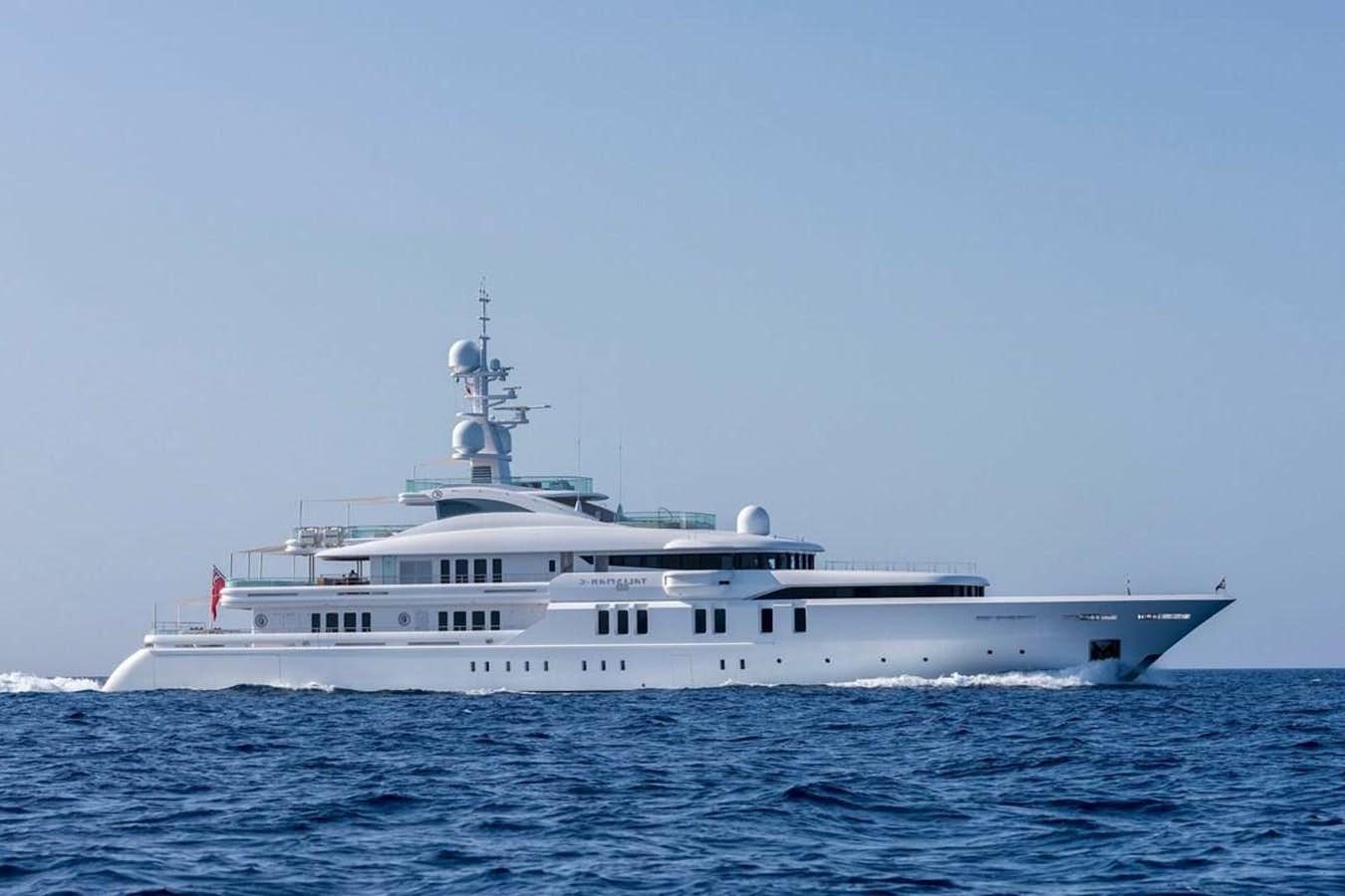 a large white boat in the water aboard TALISMAN C Yacht for Sale