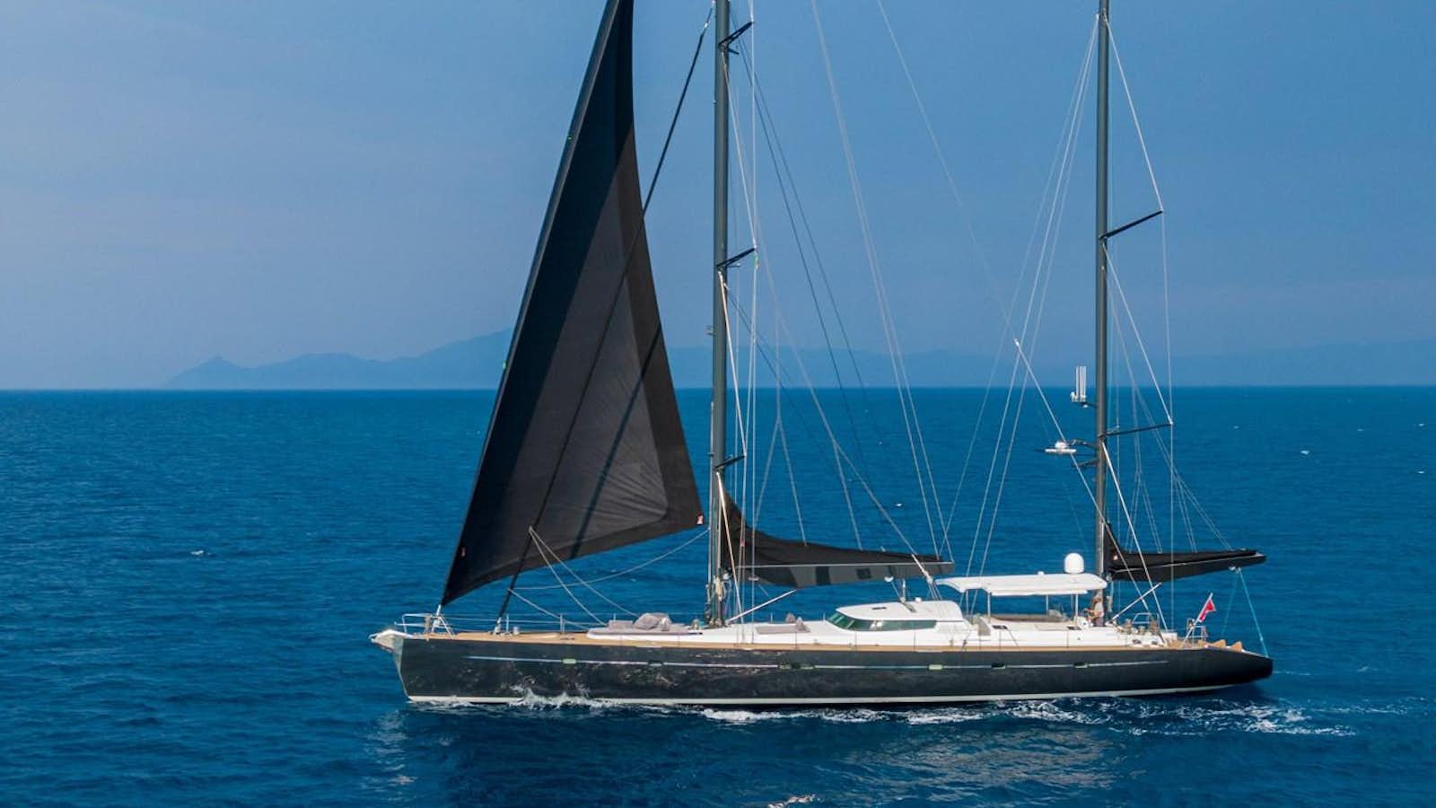 a sailboat on the water aboard ASHLEYROSE110 Yacht for Sale