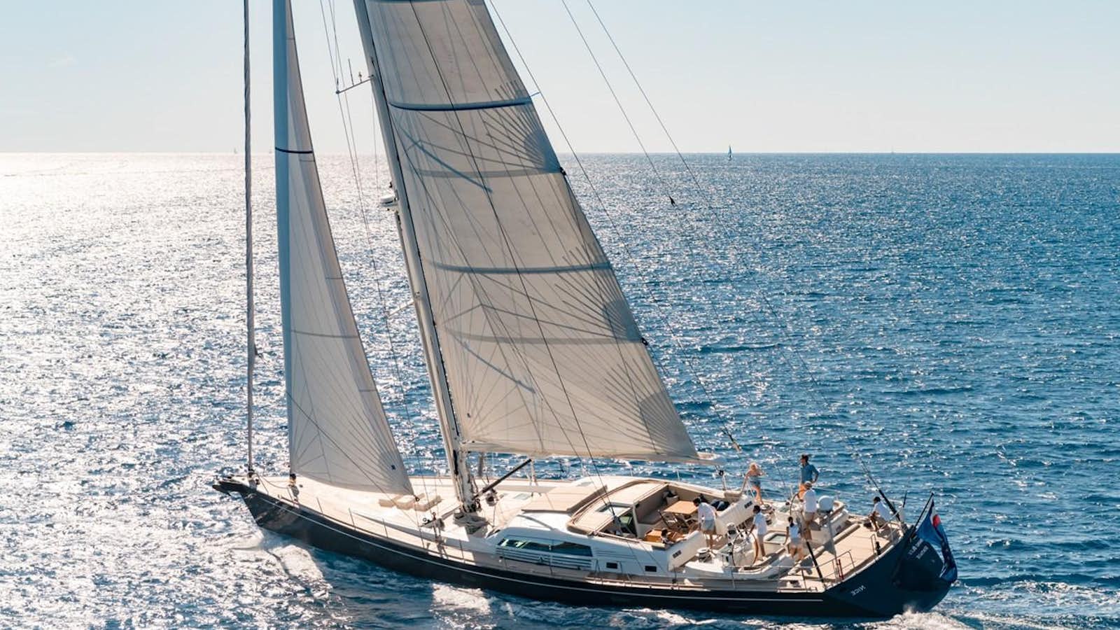 a sailboat on the water aboard GRAND BLEU VINTAGE Yacht for Sale