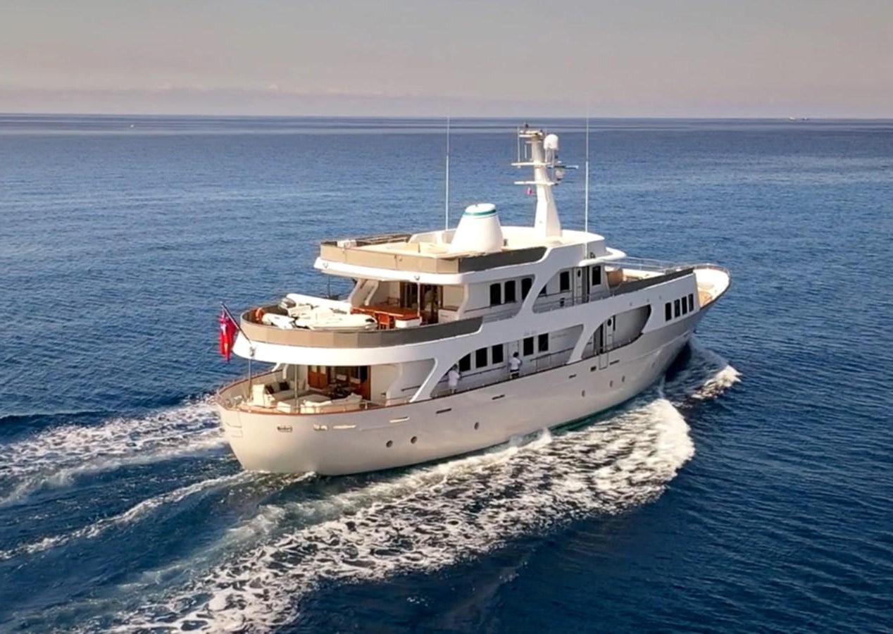 a ship on the water aboard EVERGREEN G Yacht for Sale