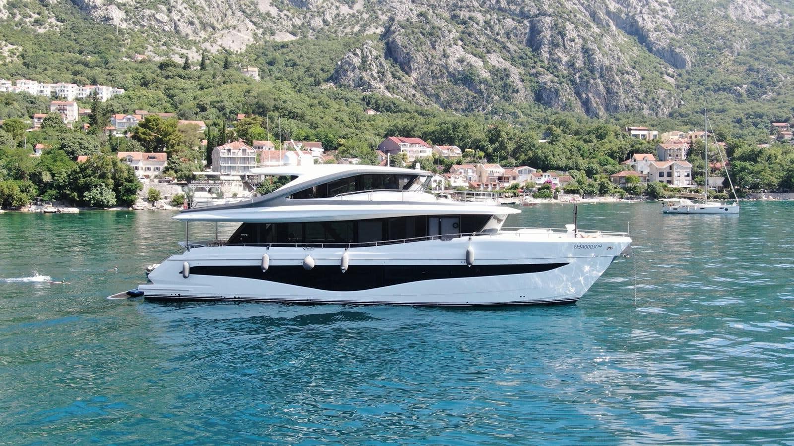 a boat in the water aboard PERLA Yacht for Sale
