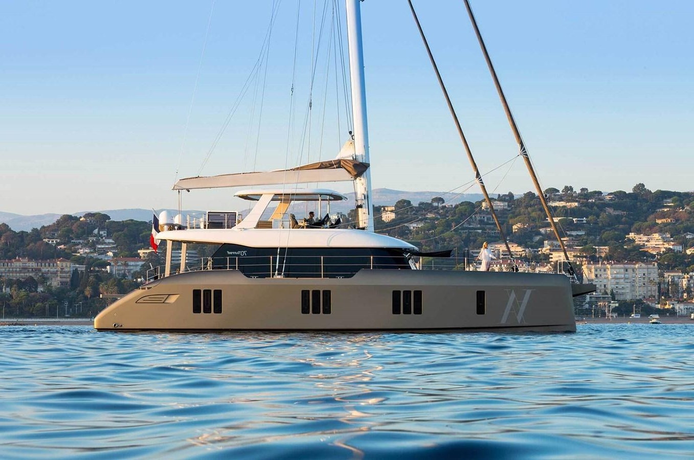 a boat in the water aboard ANIMA Yacht for Sale