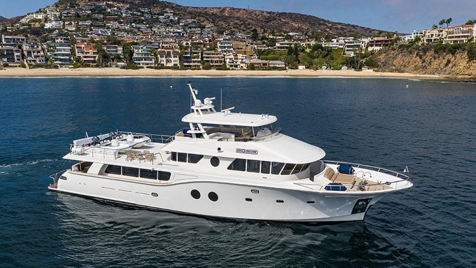 a white yacht in the water aboard 2010 ARGOS OCEAN EXPLORER 92 Yacht for Sale