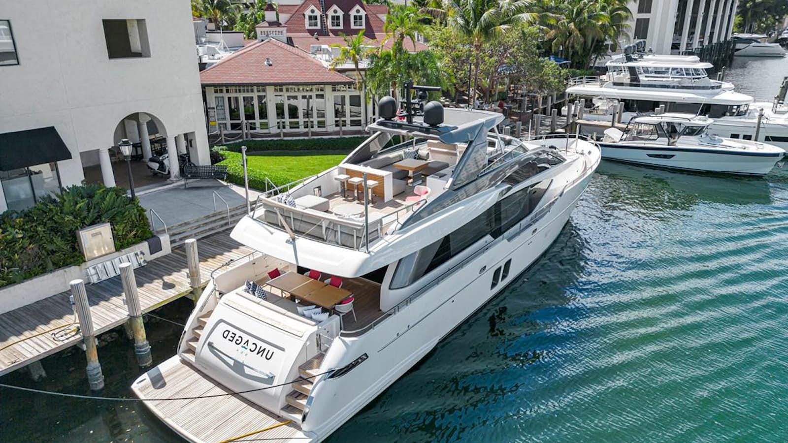 a boat docked at a pier aboard SL86/728 Yacht for Sale