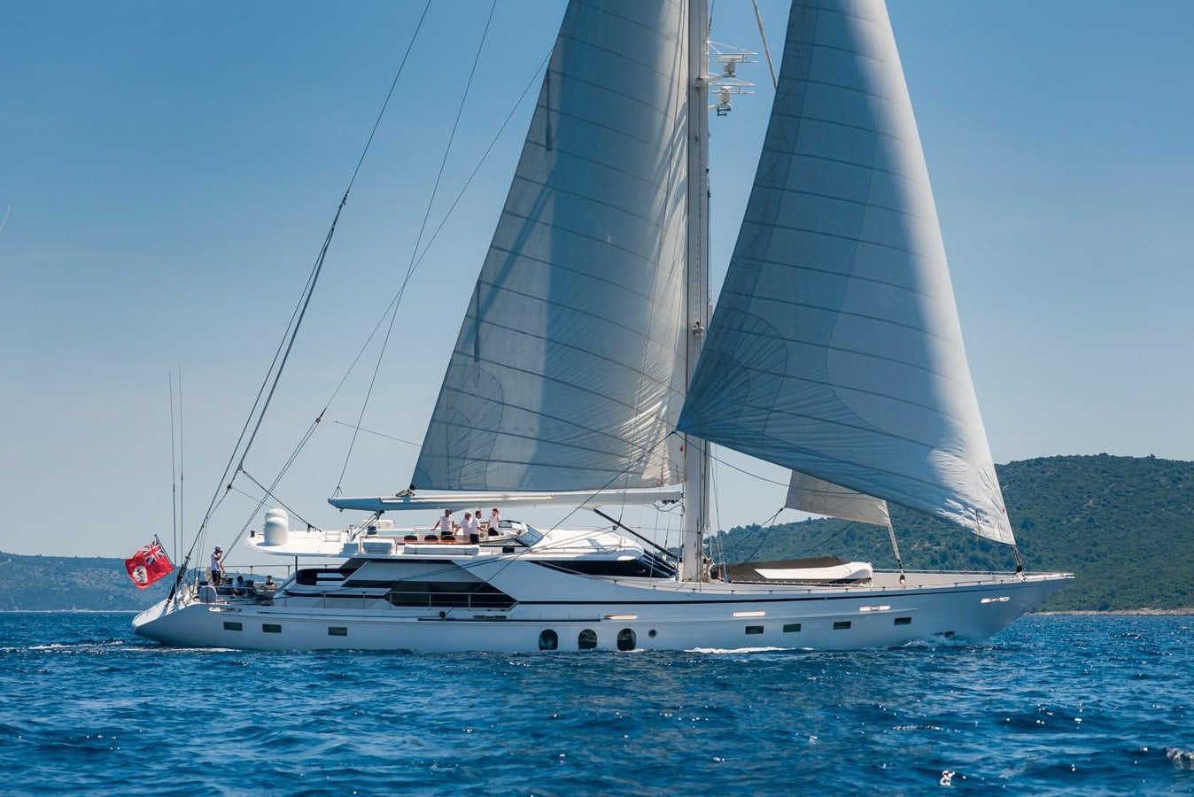 a boat sailing on the water aboard LADY SUNSHINE Yacht for Sale