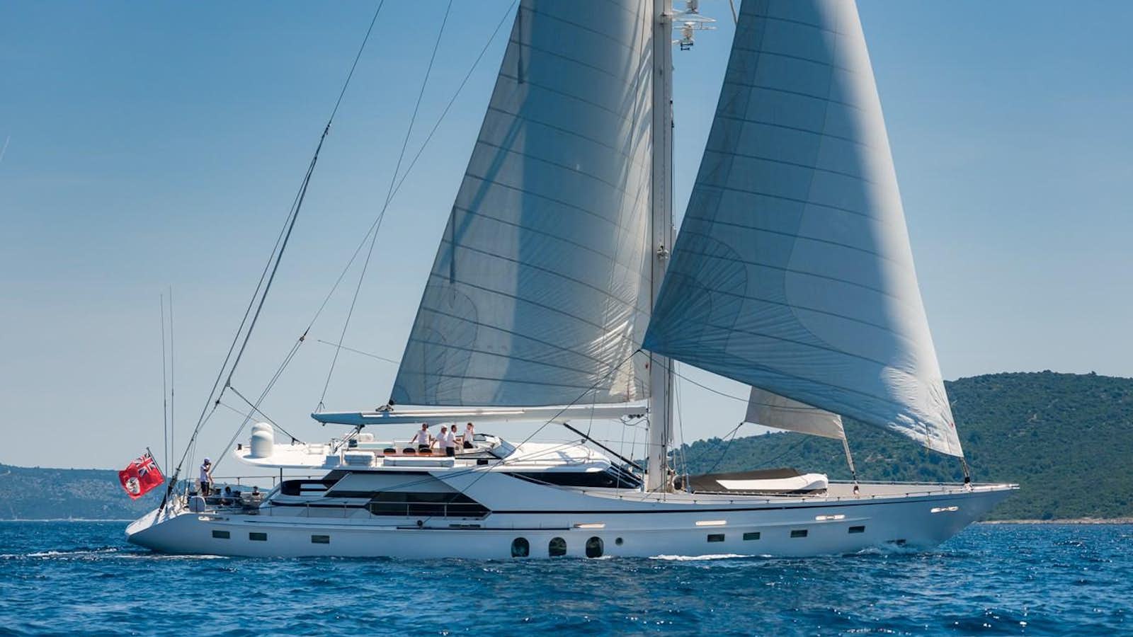 a boat sailing on the water aboard LADY SUNSHINE Yacht for Sale