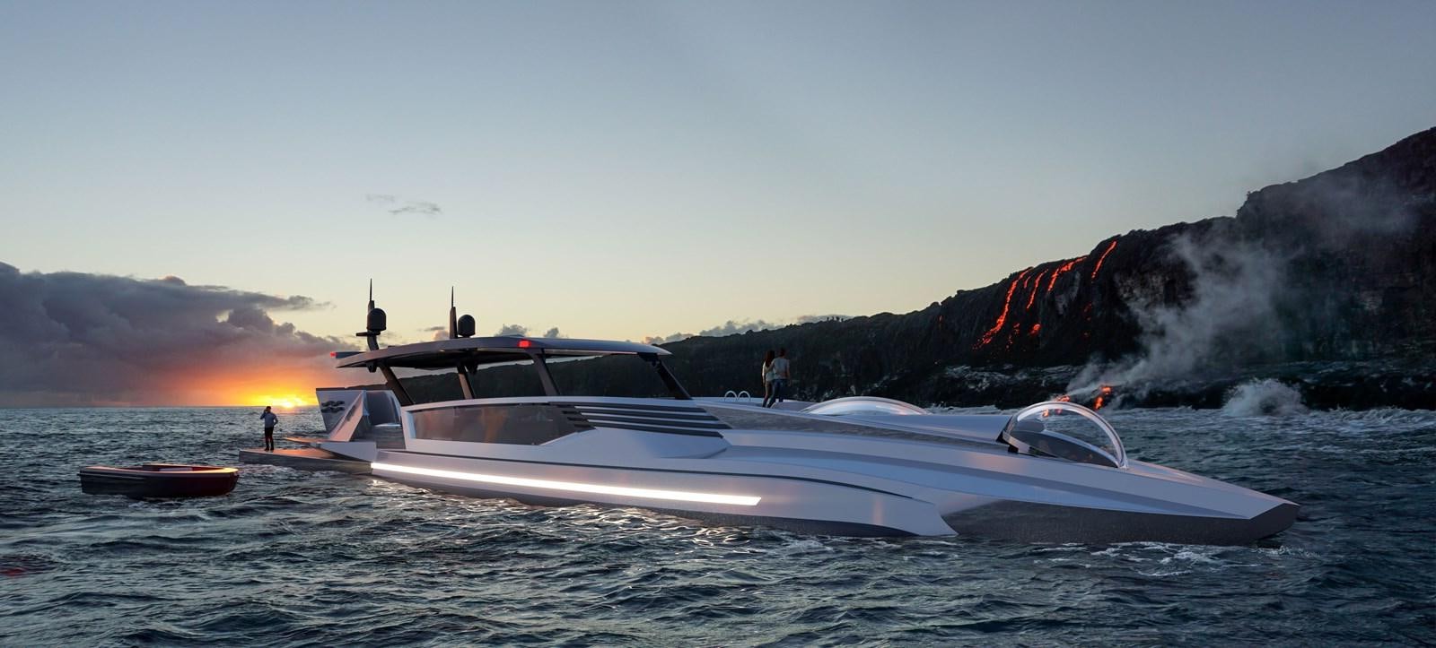 a white yacht on the water aboard NAUTILUS Yacht for Sale