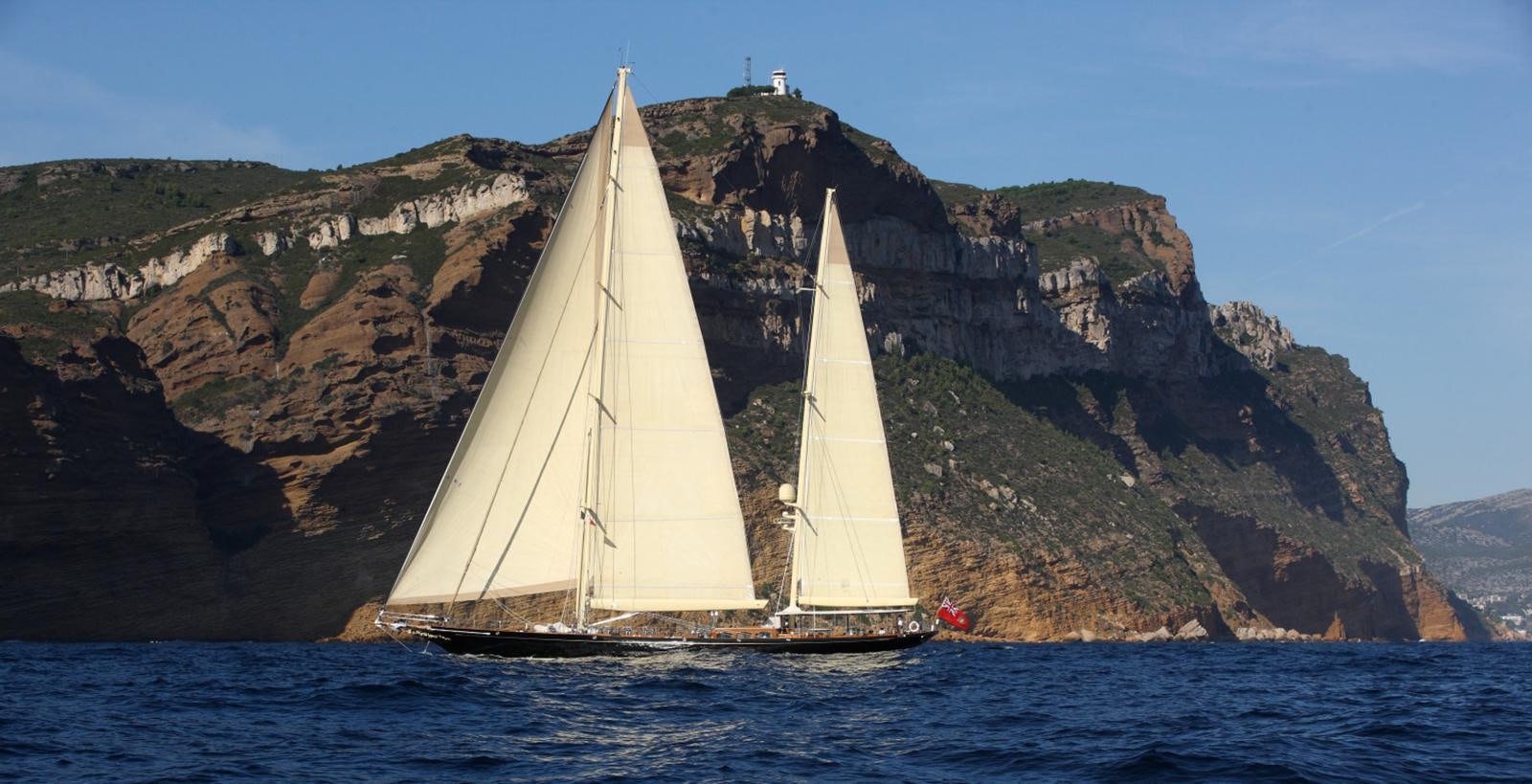 a sailboat on the water aboard ASGARD Yacht for Sale