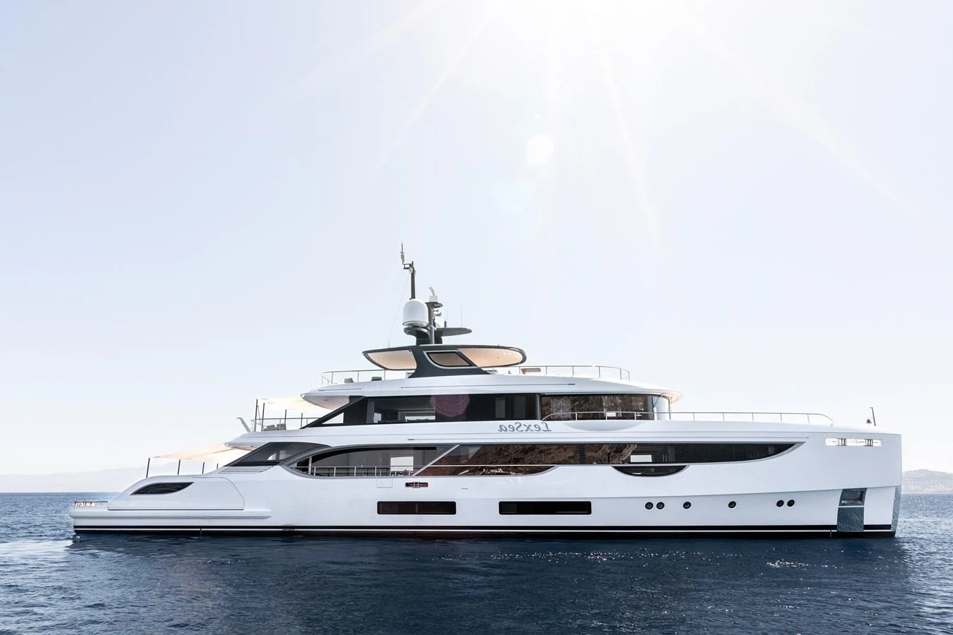 a large white yacht aboard LEXSEA Yacht for Sale
