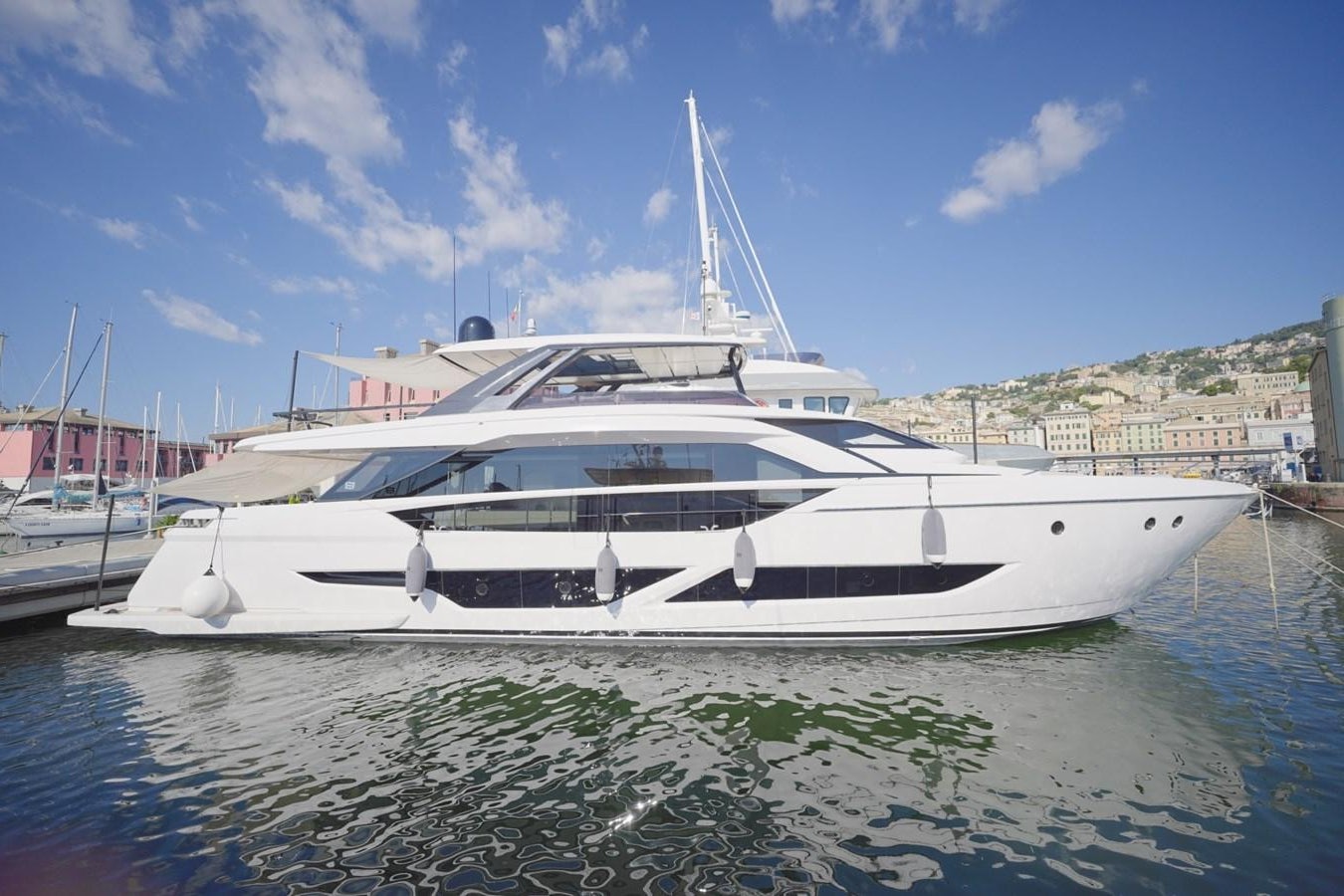 a white yacht in the water aboard ASMARA Yacht for Sale