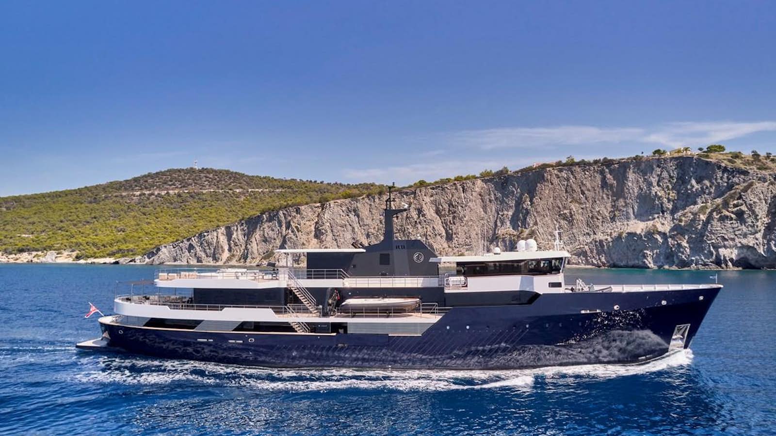 a boat on the water aboard OMNIA Yacht for Sale