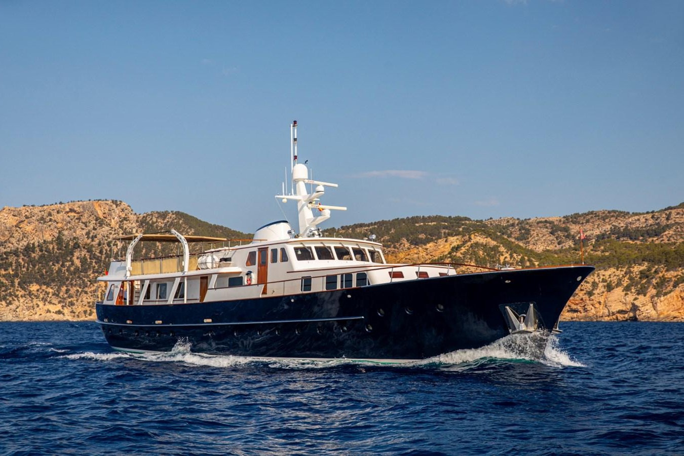 a boat on the water aboard SANTA MARIA Yacht for Sale