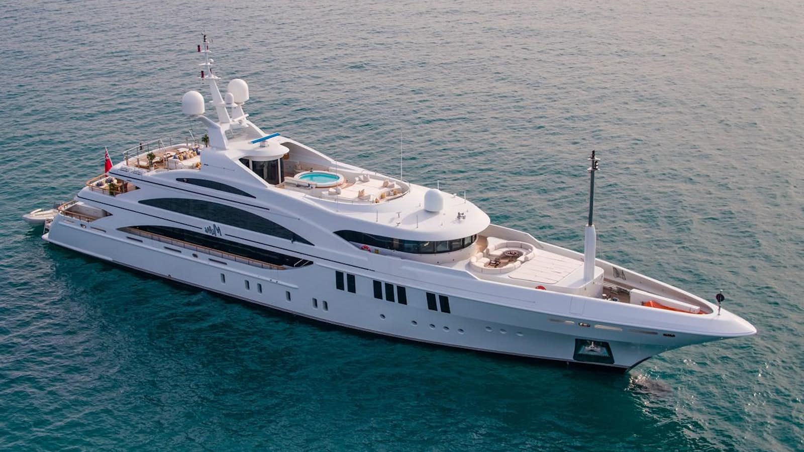 a white yacht in the water aboard MIMI Yacht for Sale