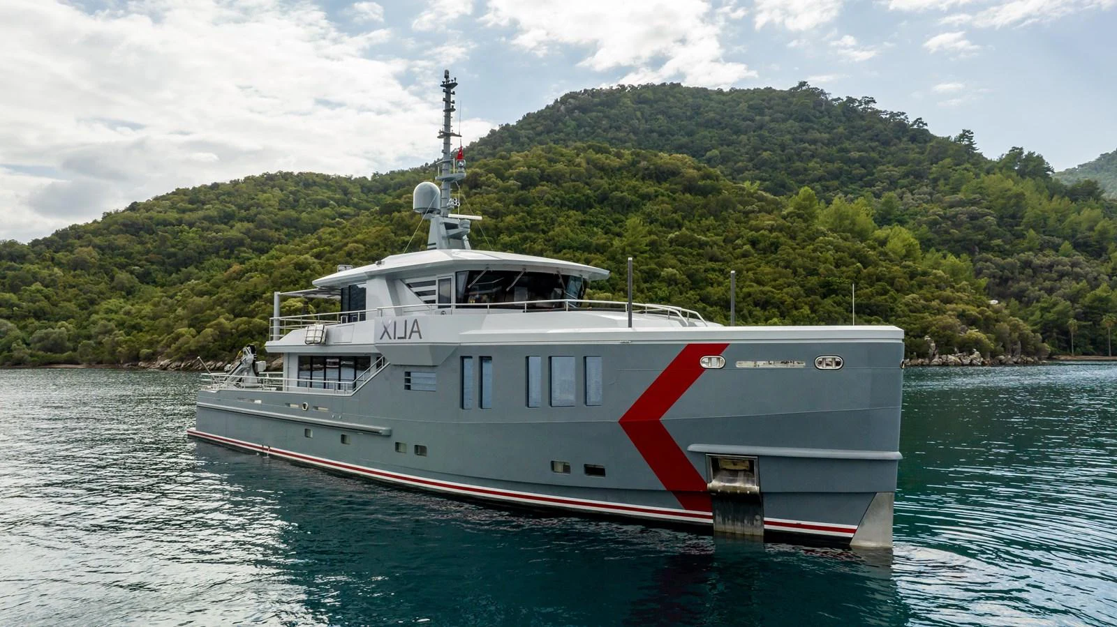 a boat in the water aboard K584 Yacht for Sale
