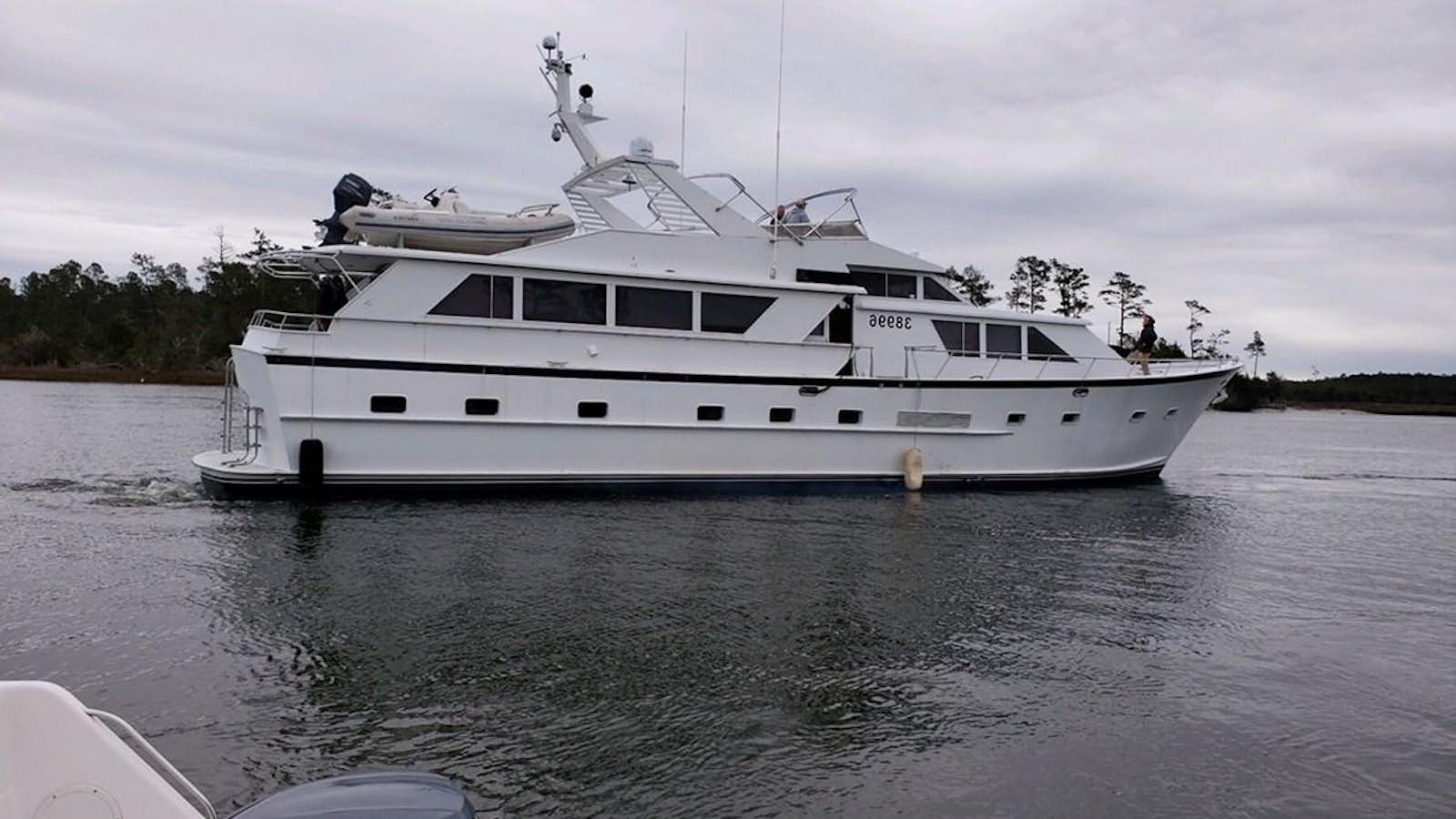 a boat on the water aboard URBAN LEGEND Yacht for Sale