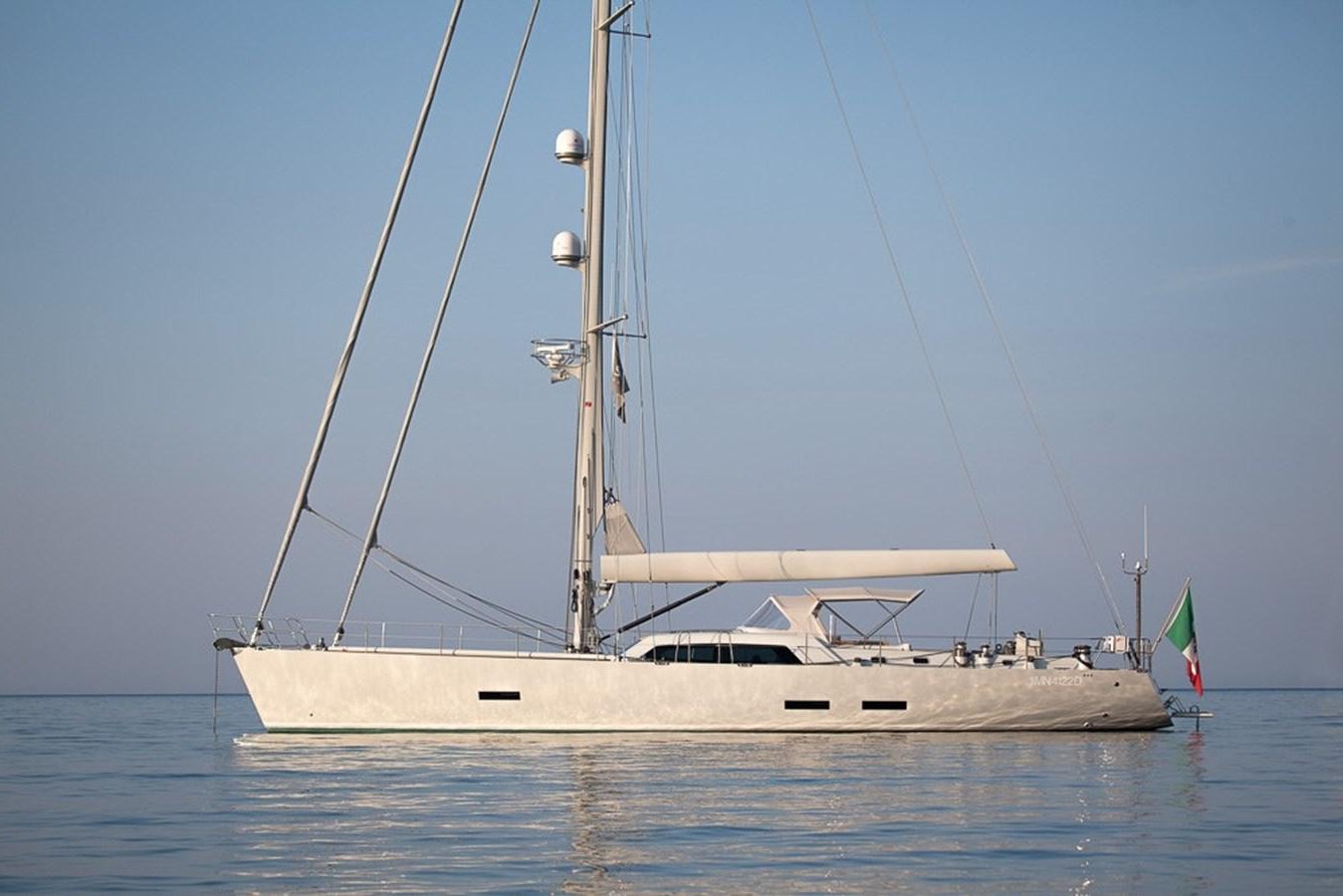 a sailboat on the water aboard REGINA Yacht for Sale