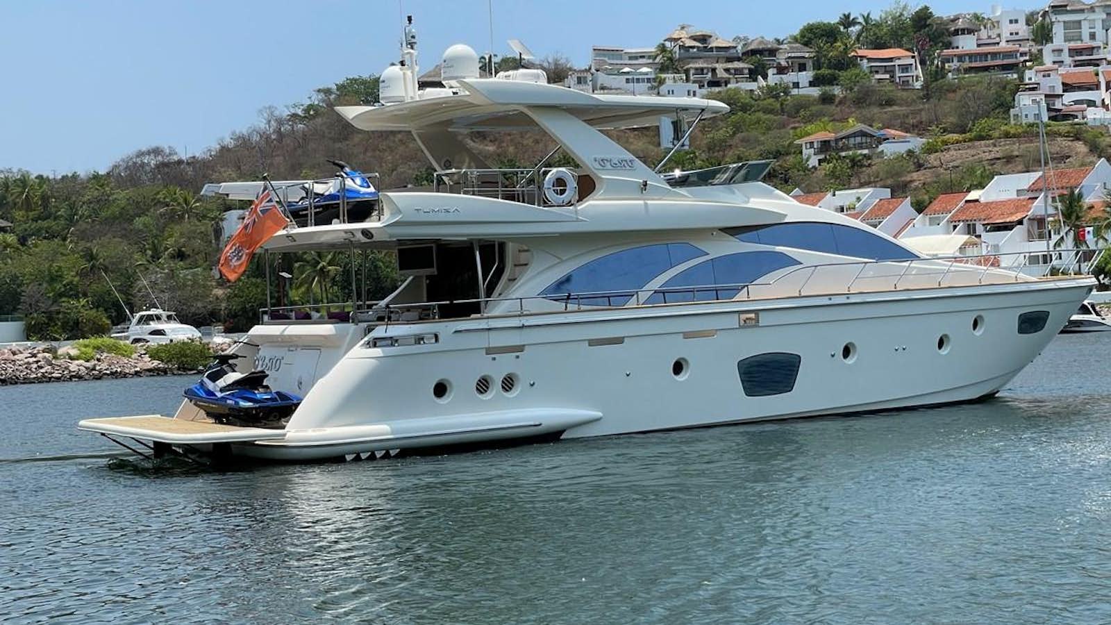 a boat on the water aboard 2008 AZIMUT 75 FLY @ IXTAPA ZIHUATANEJO Yacht for Sale