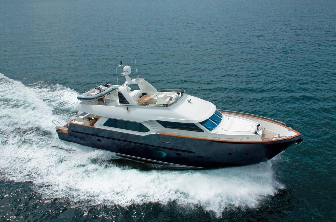 a boat on the water aboard 2024 MCP 76 MY Yacht for Sale