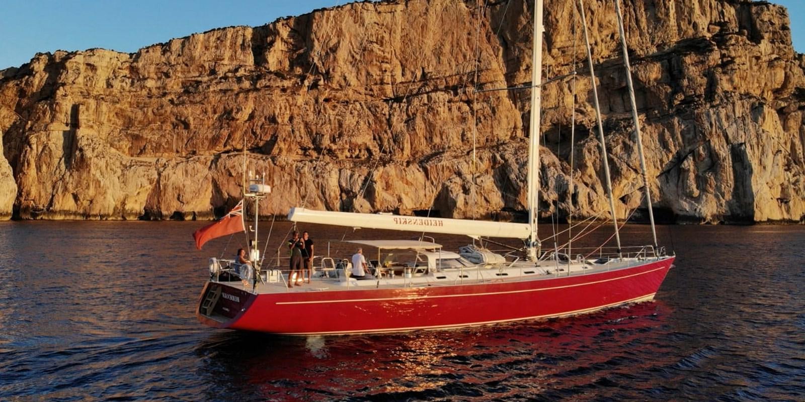 a boat in the water aboard HEIDENSKIP Yacht for Sale